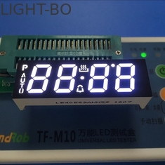 Exposição de diodo emissor de luz ultra branca do costume, 4 ânodo comum da exposição de segmento do dígito sete para o temporizador do forno